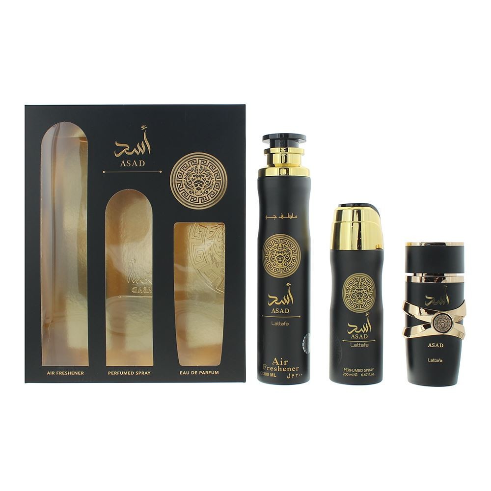 lattafa asad woda perfumowana 100 ml   zestaw 